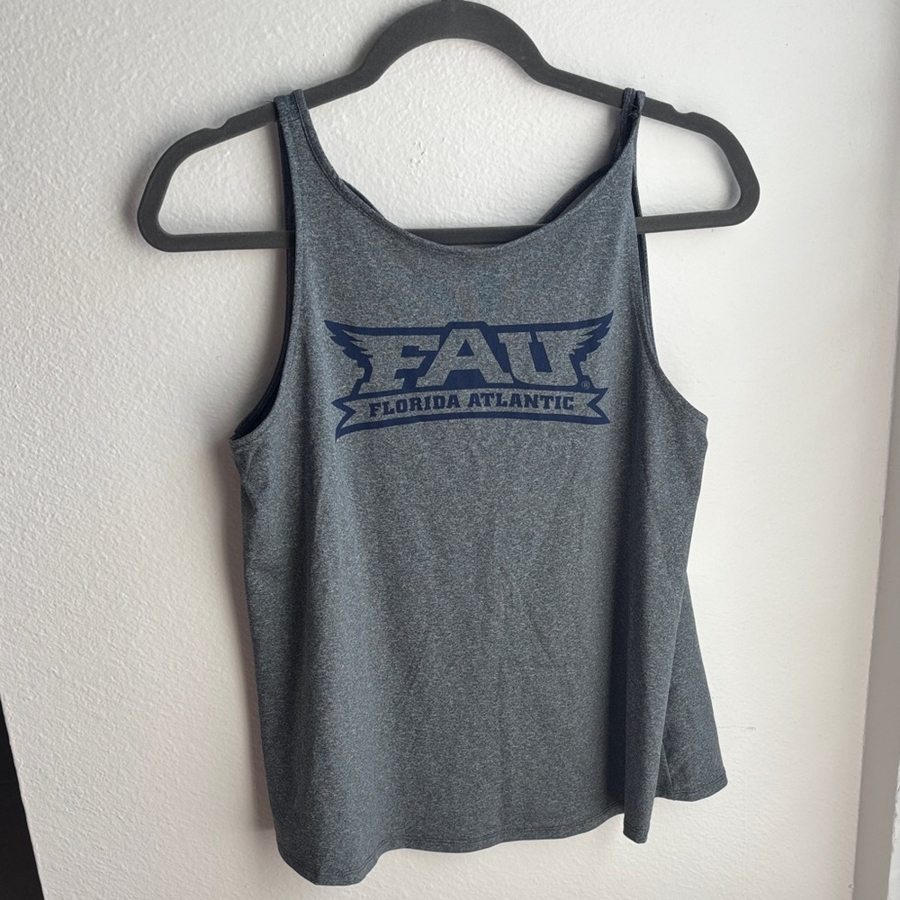 FAU Florida Atlantic Women's Gray Athletic Tank Top